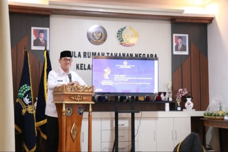 Bupati Bener Meriah Ir. H. Tagore Abubakar menghadiri Tasyakuran Hari Bakti Kementerian Imigrasi dan Pemasyarakatan Ke-1 Tahun 2025 di Aula Rutan Kelas IIB Bener Meriah, Rabu (19/11/2025). Dok. Pemkab Bener Meriah