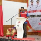 Gubernur Aceh, H. Muzakir Manaf memberikan sambutan pada acara Pelantikan Pengurus dan Dewan Kehormatan Palang Merah Indonesia (PMI) Aceh Masa Bakti 2025–2030 yang dilantik oleh Ketua Umum Palang Merah Indonesia, H. M. Jusuf Kalla, di Rumoh PMI, Banda Aceh, Kamis (18/12/2025). Foto: Dok. Biro Adpim Setda Aceh 