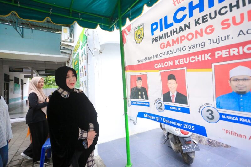 Jelang Pilchiksung Serentak, Wali Kota Illiza Pantau Kesiapan TPS. Foto: Istimewa
