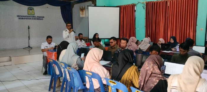 Pengimputan Usulan Program Gampong Kecamatan Darul Imarah dan Kecamatan Peukan Bada, di UDKP Darul Imarah, Aceh Besar, Kamis (22/1/2026). Foto: Dok. MC Aceh Besar