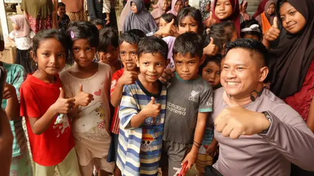 Mahasiswa Sekolah Tinggi Ilmu Kepolisian (STIK)/PTIK Lemdiklat Polri Angkatan ke-83/Widya Parama Satwika (WPS) melaksanakan kegiatan pengabdian masyarakat di Gampong Jambak, Kecamatan Pante Ceureumen, Kabupaten Aceh Barat, pada Kamis (12/02/26). Dok. Polres Aceh Barat