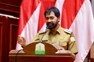 Gubernur Aceh Muzakir Manaf (Mualem) mengungkapkan rasa terima kasih kepada Presiden RI atas bantuan dana pembelian sapi meugang untuk masyarakat terdampak bencana, Banda Aceh, Rabu (11/2/2026). Foto: Dok. Biro Adpim Setda Aceh