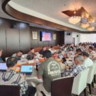 Sekda Aceh, M. Nasir S,IP, MPA di dampingi Ka. SKPA terkait mengikuti Rapat Konfirmasi rencana aksi percepatan rehabilitasi dan rekonstruksi pascabencana Sumatera, di Ruang Rapat lantai 20, gedung Menara Bappenas, Jakarta Selatan, Kamis, 12 Februari 2026. Dok. Ist