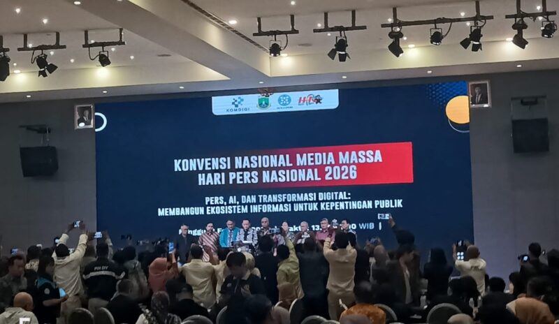 Suasana Konvensi Nasional Media Massa dalam rangka Hari Pers Nasional (HPN) 2026 yang membahas peran pers di tengah perkembangan artificial intelligence (AI) di Provinsi Banten, Selasa (9/2/2026). Foto: Dok. Istimewa 