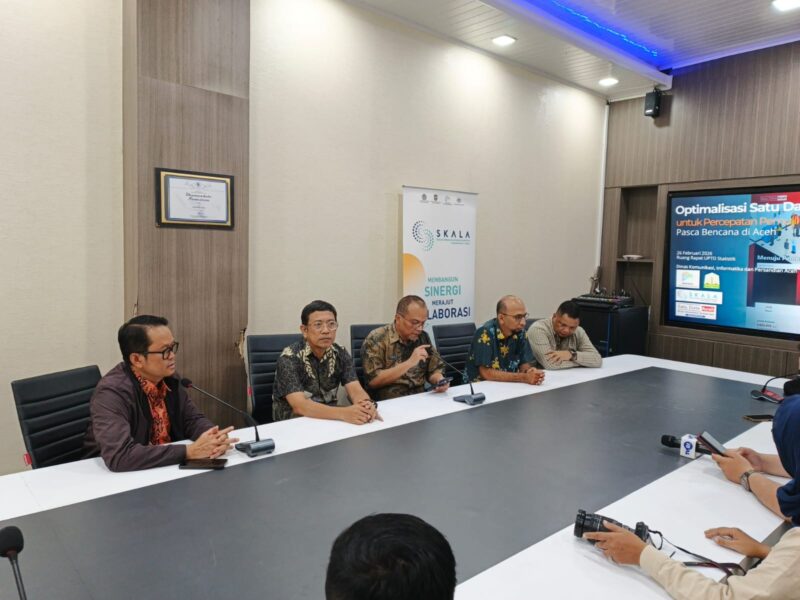 Pemerintah Aceh dan Bappenas bahas optimalisasi data untuk percepatan pemulihan pascabencana, Kamis (26/2/2026). Foto: Dok. Istimewa