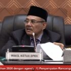 Rapat Paripurna DPRA membahas Prolega Prioritas 2025 dan reposisi anggota Banggar di Gedung Utama DPRA, Banda Aceh, Rabu (11/3/2026). Foto: Dok. DPRA