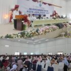 Bupati Pidie Jaya Tgk. H. Syibral Malasyi, MA. S. Sos, ME, ( Foto atas ) membuka Musrenbang RKPK tahun 2027, gedung MTQ, Meureudu,( 15/4/2026). Foto:Dok/Muhammad Rissan