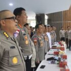 Jajaran Polda Aceh menggelar Tactical Floor Game (TFG) sebagai bagian dari kesiapan pengamanan peringatan May Day 2026 di Banda Aceh, Selasa (28/4/2026). Foto: Dok. Istimewa