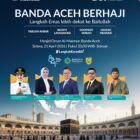 Poster kegiatan kajian bersama Ustadz Hanan Attaki dalam program “Banda Aceh Berhaji” yang akan digelar di Masjid Oman Al Makmur, Banda Aceh, Selasa (21/4/2026). Foto: Dok. Istimewa