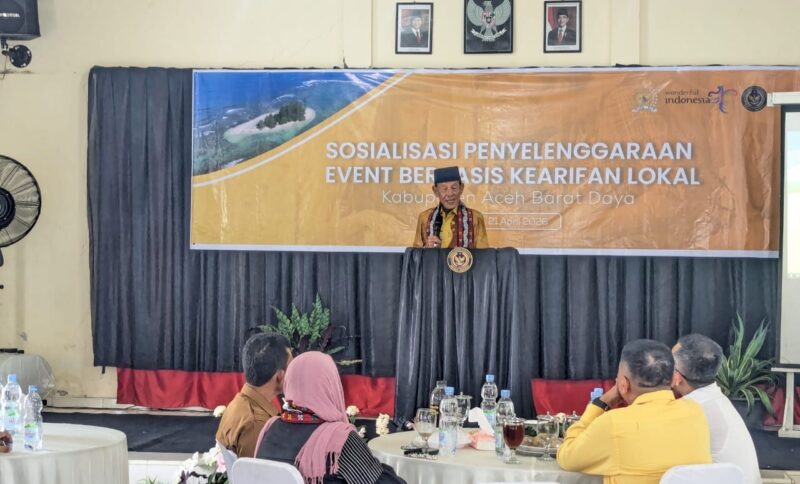 Sosialisasi Penyelenggaraan Event Kearifan Lokal di Aula Arena Motel. Foto. Dok. A.Rani/Acehnow.com