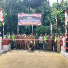 Ket foto : Prosesi peusijuk dan peresmian Jembatan Aramco Alur Pungkeh di Desa Blang Rongka.(Dok/Ist)