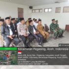 Ket foto: Batuud Koramil 03/Pegasing Serka Iwan bersama anggota menghadiri sekaligus mengikuti kegiatan Lomba MTQ MUSPIKA tingkat Kecamatan Pegasing.(Dok/Ist)