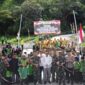 Ket foto : Dandim 0119/BM Letkol Inf Ahmad Fauzi didampingi unsur Forkopimcam meresmikan Jembatan Aramco di Desa Batin Baru.(Dok/Ist)