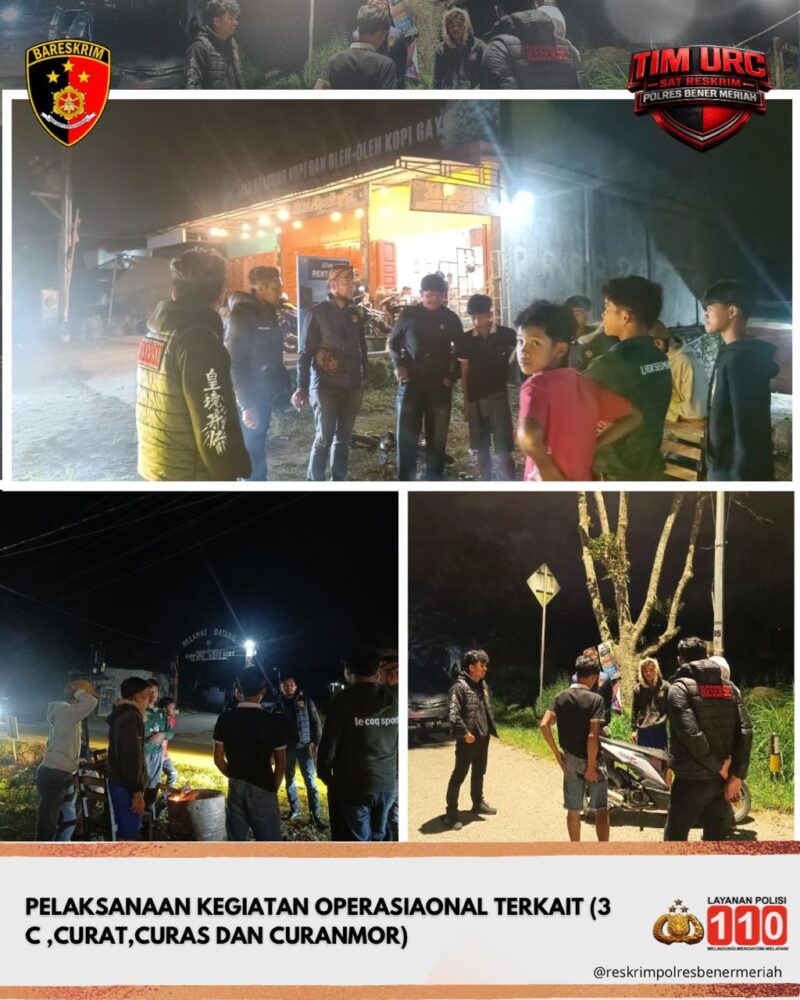 Ket foto: Personel Satreskrim Polres Bener Meriah saat memberikan arahan dan pembinaan kepada para pemuda dalam upaya mencegah kenakalan remaja serta menjaga situasi kamtibmas tetap kondusif.(Dok/Ist)