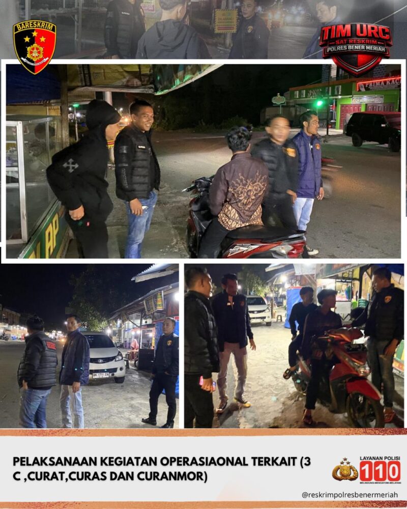 Ket foto:
Personel Satreskrim Polres Bener Meriah saat melaksanakan patroli malam dan memberikan imbauan kamtibmas kepada masyarakat guna mencegah tindak kejahatan 3C di wilayah hukum Polres Bener Meriah.(Dok/Ist)
