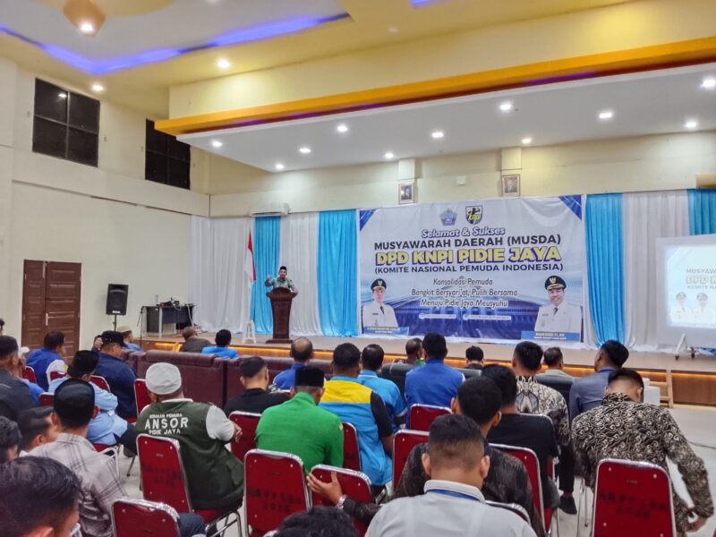 Suasana pembukaan Musda KNPI Pidie Jaya, Aula Bappeda Lantai 2 , Komplek Perkantoran Cot Trieng, Senin 22/6/2026.Foto:Dok/Muhammad Rissan