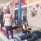 Petugas UTD RSUD Pidie Sengan mengambil darah dalam kegiatan memperingati HANI tahun 2026, di Kantor BNNK Pidie Jaya. Meureudu, Kamis 25/6/2026. Foto:Dok/Muhammad Rissan 