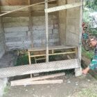 Keterangan Foto: Babinsa Koramil 08/SN Serda Suprianto bersama warga melaksanakan karya bhakti membantu pembangunan kios,(6/72026).(Dok/Ist)