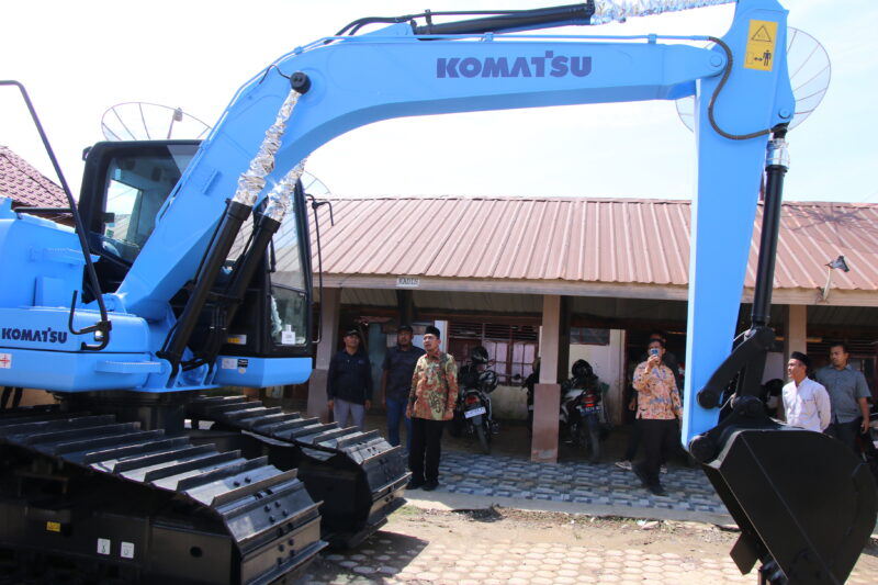 Escavator bantuan KKP RI untuk Kabupaten Pidie Jaya. Meureudu, (30/7/2026). Foto:Dok/Humas Prokopim Pidie Jaya 