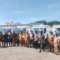 Jajaran Forkopimda Pidie Jaya foto bersama dengan latar 7 Unit Armada Kopdes bantuan Presiden Prabowo, Halaman gedung MTQ, Komplek perkantoran Cot trieng, Meureudu, 28/7/2026. foto:Dok/Muhammad Rissan 