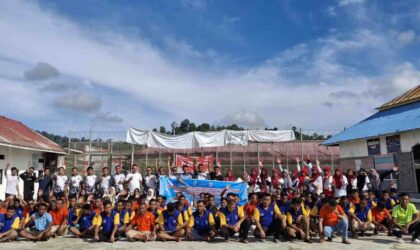 Dinas kesehatan Simeulue saat berswafoto di Lapas kelas ll Sinabang. (Foto: Dok, AgusMuliadi/Acehnow)