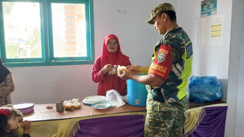 Sertu Sugianto Dampingi Posyandu di Desa Jadi Sepakat, (7/8/2026).foto.(Dok:Ist)