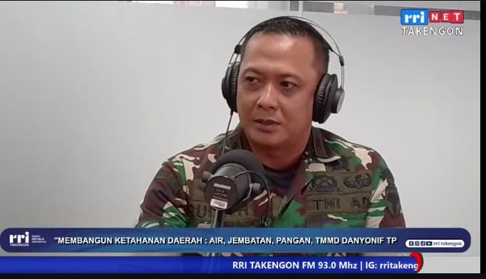 Ket. Foto: Dandim 0106/Aceh Tengah Letkol Czi Rudy Haryanto saat mengikuti dialog bersama Pro 1 RRI Takengon, Rabu (12/8/2026). (Dokumen : Screenshot RRI Takengon)