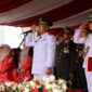 Bupati Pidie Jaya Tgk. H. Syibral Malasyi Bertindak Sebagai Inspektur Upacara HUT RI Ke 81 tahun 2026, Halaman Gedung MTQ , Komplek Perkantoran Cot Trieng, Meureudu ( 17/8/2026). Foto:Dok/Humas Prokopim Pidie Jaya