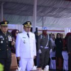 Dandim 0106/Aceh Tengah Letkol Czi Rudy Haryanto bersama unsur Forkopimda mengikuti Upacara Pengibaran Bendera Merah Putih dalam rangka memperingati HUT ke-81 Kemerdekaan RI,(17/8/2026).foto.(Dok:Ist)