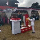 Keterangan foto: Kapolsek Bandar IPTU Dede Moerdhany, S.H. memimpin upacara penurunan Bendera Merah Putih HUT ke-81 RI di Kecamatan Bandar, (17/8/2026) sore.(Dok:Ist)