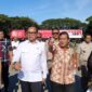 Wakil Gubernur Aceh, H. Fadhlullah, bersama Ketua DPRA, Zulfadhli, A.Md, Wali Kota Banda Aceh, Hj. Illiza Sa'aduddin Djamal, SE, dan Kepala SKPA/Biro dan Instansi terkait, mendampingi Wakil Menteri Dalam Negeri, Dr. Bima Arya Sugiarto, S.IP, MA, meninjau Lapangan Blang Padang, Banda Aceh, Rabu (19/8/2026). Foto: Dok. Biro Adpim Setda Aceh 