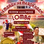 Dandim 0102/Pidie Letkol Inf Abdul Hadi, S.Sos., meluncurkan Lomba Gebyar Kampung Merah Putih berhadiah total Rp150 juta dalam rangka menyambut HUT ke-81 Kemerdekaan Republik Indonesia. Foto: Dok. Istimewa