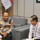 Kapolda Aceh Irjen Pol. Ruddi Setiawan menerima kunjungan silaturahmi Kepala BPKP Perwakilan Aceh beserta jajaran di Mapolda Aceh, Selasa (4/8/2026). Foto: Dok. Istimewa