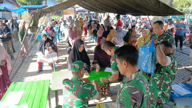 Ket Foto: Kodim 0106/Aceh Tengah menggelar bazar pasar murah di Sangamara, Kabupaten Aceh Tengah, Selasa (22/9/2026), dalam rangka menyambut HUT ke-81 TNI.dok:Ist