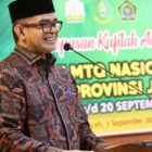 Plt. Sekda Aceh, Taufik, ST, M.Si, saat menyampaikan sambutan Gubernur Aceh sekaligus melepas Kafilah Aceh yang akan mengikuti MTQ Nasional XXI di Semarang, Jawa Tengah, Tahun 2026, di Gedung Serba Guna Setda Aceh, Banda Aceh, Kamis (3/9/2026). Foto: Dok. Biro Adpim Setda Aceh