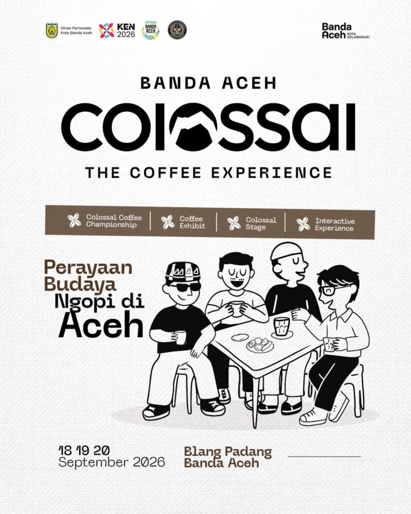 pelaksanaan Banda Aceh Colossal Coffee Experience (BACCE) 2026 di Lapangan Blang Padang, Banda Aceh, 18-20 September 2026. Foto: Dok. Prokopim Kota Banda Aceh
