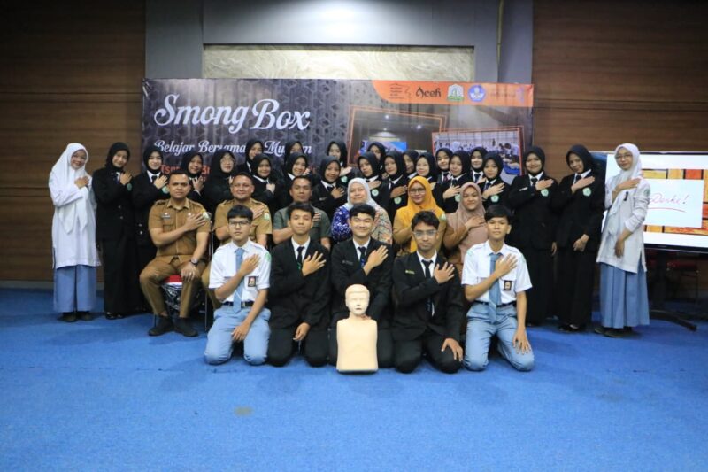 Para siswa mengikuti praktik Bantuan Hidup Dasar (BHD) dalam kegiatan “Belajar Bersama di Museum” bertema “Tsunami Brave: Mengubah Ketakutan Menjadi Ketangguhan Bersama” di Museum Tsunami Aceh, Banda Aceh, 20–23 Juli 2026. Foto: Dok. Istimewa 