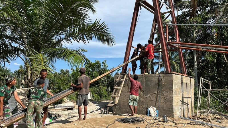 Progres pembangunan Jembatan Gantung Serasah, Kecamatan Simpang Kanan, Aceh Singkil, mencapai 40,10 persen dan diharapkan segera memberikan akses yang lebih mudah bagi masyarakat, Sabtu (5/9/2026). Foto: Dok. Istimewa 