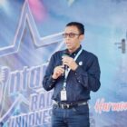 Kepala LPP RRI Meulaboh, T. Haris Fadhillah, menyampaikan sambutan pada pembukaan Audisi Bintang Radio Indonesia 2026 LPP RRI Meulaboh di Aceh Barat, Sabtu (5/9/2026). Foto: Dok. Istimewa 