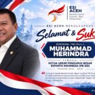 Muhammad Herindra menerima pataka PB ESI dalam prosesi pengukuhan Ketua Umum PB ESI masa bakti 2026–2030 di Jakarta, Selasa (15/9/2026). Foto: Dok. Istimewa
