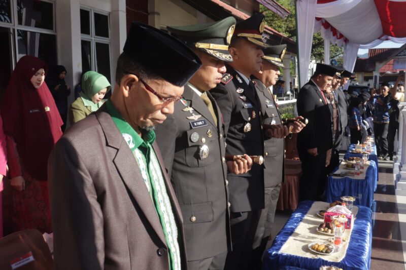 Dandim 0106/Aceh Tengah Letkol Czi Rudy Haryanto bersama Forkopimda mengikuti upacara peringatan Hari Kesaktian Pancasila Tahun 2026 di Lapangan Setdakab Aceh Tengah, Kamis (1/10/2026).dok:Ist