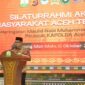 Plt. Sekda Aceh, Taufik, ST, M.Si, saat memberikan sambutan pada acara Silaturahmi Akbar Masyarakat Aceh Tenggara, dalam rangka Peringatan Maulid Nabi Muhammad SAW 1448 H dan Peusijuk Kapolda Aceh, di Anjong Mon Mata, Banda Aceh, Sabtu (10/10/2026). Foto: Dok. Biro Adpim Setda Aceh 